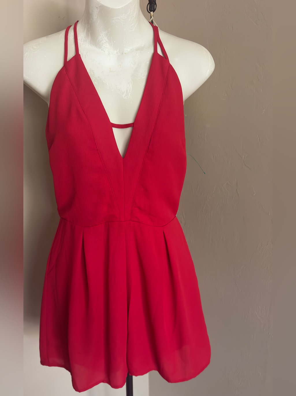 Sienna Sky Red Halter Romper